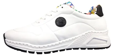 Immagine prodotto di Scarpe da ginnastica Rieker Alabama da donna, modello stringato, sportive, colore bianco, ideali per il tempo libero