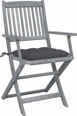 Produktbild von vidaXL Klappbare Gartenstühle 2 Stk. mit Kissen Massivholz Akazie