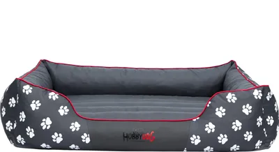 Produktbild von Hobbydog Hundebett Schlafplatz Hundekissen - Prestige - 85 x 65 x 24 cm [Größe: XL] - Grau mit Pfoten