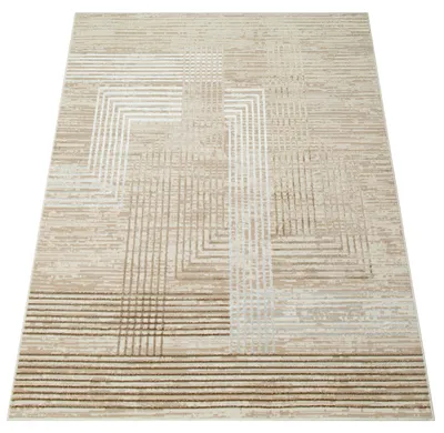 Produktbild von Tapiso Teppich Crystal Modern Braun Beige Creme Wohnzimmer 200 x 300 cm