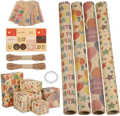 Obrázok produktu pre Darčekový papier 43 cm x 3 m, 4 rolky, Vianoce, narodeniny