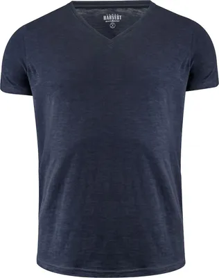 Produktbild von James Harvest Herren T-Shirt Whailford V-Ausschnitt Slub-Trikot 160 g/m²
