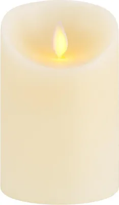 Produktbild von LED Kerze aus Echtwachs mit Timer 7,5cm gross | Ramadan Kerzen mit Flackerndes warmweißes Licht und 3D Flamme
