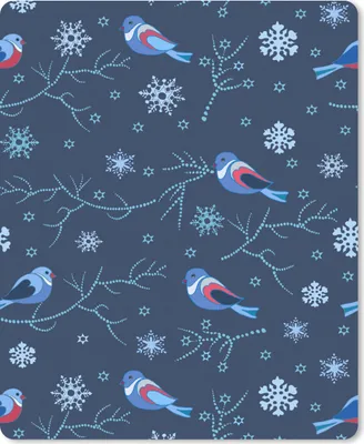Produktbild von MuchoWow® Mauspad Mousepad Vogel - Schneeflocke - Winter - Muster 30x40 cm - Mousepads - Maus Mat - Pad - Mausunterlage - Mausmatten