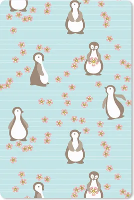 Produktbild von MuchoWow® Mauspad Mousepad Blumen - Gestaltung - Pinguin 18x27 cm - Mousepads - Maus Mat - Pad - Mausunterlage