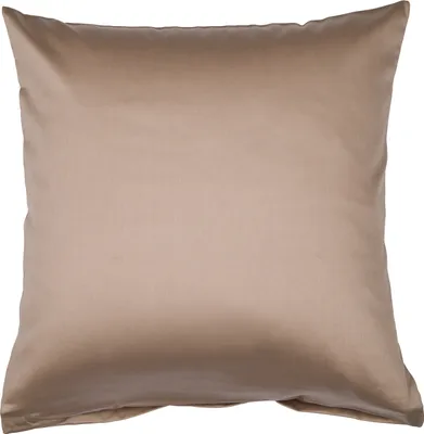 Produktbild von Traumschloss Mako-Satin Kissenbezug 40 x 40 cm taupe 100% Mako-Baumwolle, mit Reißverschluss