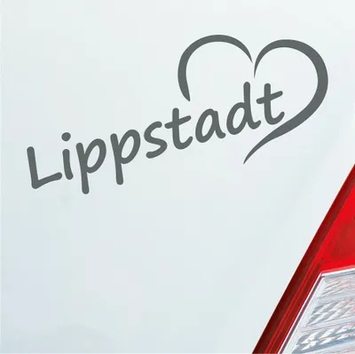 Produktbild von Auto Aufkleber Lippstadt LP Soest Herz Stadt City Liebe 19x8 cm Grau Sticker Heckscheibenaufkleber