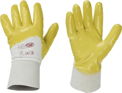 Zdjęcie produktu dla 1 para nitrylowych rękawic roboczych Strong Hand Gelbstar w rozmiarze 7