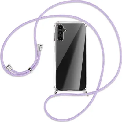 Produktbild von Handykette Backcover-Schutzhülle mit Band (Metall silberfarben) für Samsung Galaxy A13 5G - violett