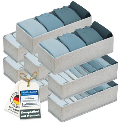 Produktbild von Blumtal Faltbox 5er Set Aufbewahrungsboxen passgenau für Schrank HEMNES Organizer Ordnungssystem Kleidung