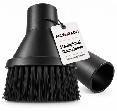 Staubsauger-Möbelbürste, 35-30 mm, mit Adapterringen, schwarz