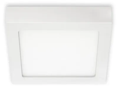 Image de BRILONER FIRE LED Plafonnier, lumière blanche neutre, design plat, blanc, 17 x 17 x 3,2 cm