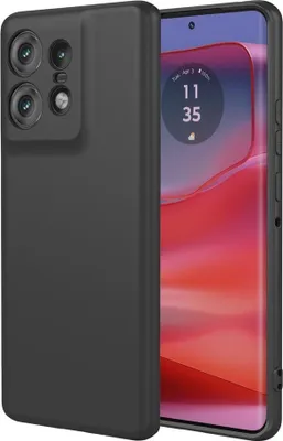 Produktbild von Hülle für Motorola Edge 50 Pro - Phonesta Soft Silk Silikon Back Cover - Schwarz