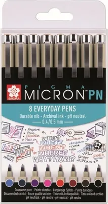 Produktbild von SAKURA POXSDK6 Fineliner PIGMA MICRON balení 6 ks černá(S-T)