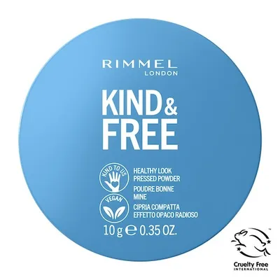 Zdjęcie produktu dla Rimmel Kind & Free Wegański puder prasowany 001 Translucent, 10g