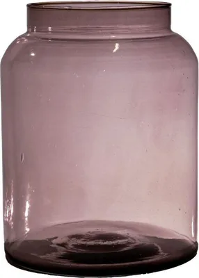 Produktbild von INNA-Glas Vase Martita aus Glas, recycelt, violett-klar, 25 cm, Ø 19 cm - Kerzenglas