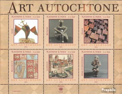 Produktbild von Briefmarken UNO - Genf 2004 Mi Block19 (kompl.Ausg.) postfrisch Eingeborenenkunst