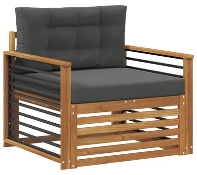 Produktbild von vidaXL Outdoor-Sofa Massives Akazienholz und Polyester