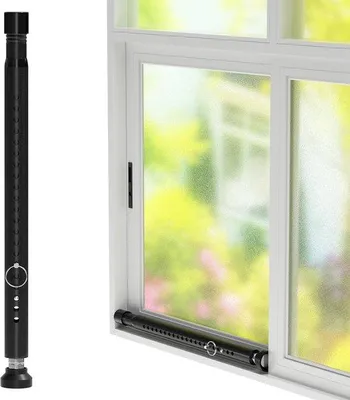 Produktbild von QuickShopping - Sicherungsstange 120 cm für Fensterschutz und Einbruchschutz - Verstellbares Schloss - Fensterschutzstange mit Durchmesser 25 mm -