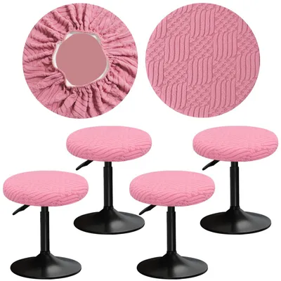 Runde Krukbezüge 30-40 cm, Jacquardmuster, 4 Stück, Rosa