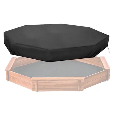 Produktbild von Sandkasten Abdeckung 210D Oxford wasserdicht 214×199×23cm achteckig Schutzplane mit Kordelzug Outdoor Kinder Sandkasten Schutz