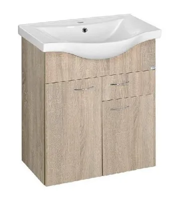 Obrázek produktu pro Základní skříňka KERAMIA FRESH, 1 zásuvka, 60,6x74x34cm, dub platina