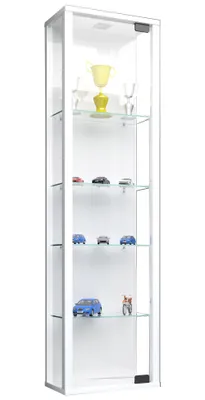 Produktbild von VCM Wandvitrine Hängevitrine Glasvitrine Wand Schaukasten Vitrine Glas Stano Mini Weiß