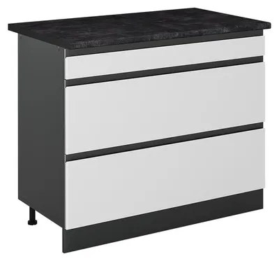Zdjęcie produktu dla Szafka dolna do kuchni Vicco R-Line Biały/Antracyt 100 cm blat roboczy Antracyt, Model 71567