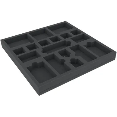 Produktbild von Schaumstoffeinlage 285x285x30 mm für Brettspielzubehör, 18 Fächer
