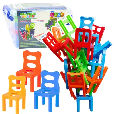 Produktbild von Falling Balance Chairs Arcade-Spiel 36 Teile bunt