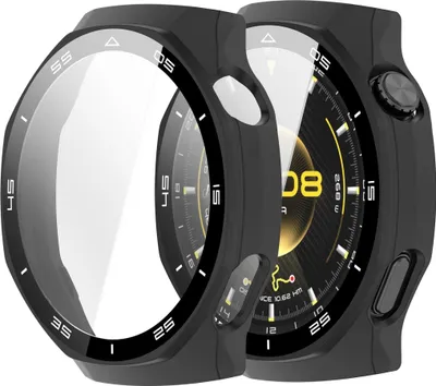 Obrázok produktu pre Pre Huawei Watch GT 6 Pro 46 mm plastové ochranné puzdro + 9H tvrdené sklo čierne