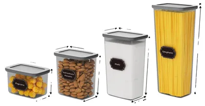 Productafbeelding van Voedselopslagcontainers, vochtbestendig ontwerp, stapelbaar en herbruikbaar, 26 stuks