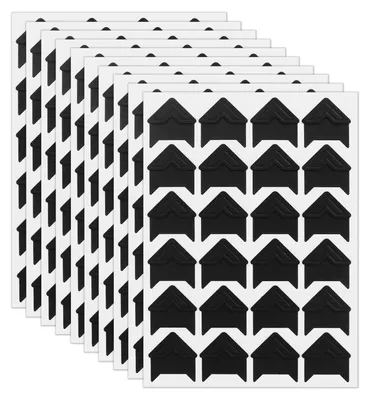 240 selbstklebende Fotoeckaufkleber, schwarz, 12 x 8 cm