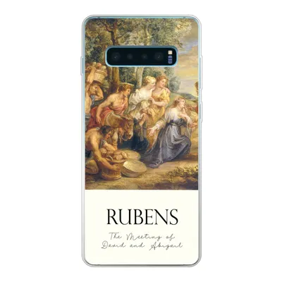Produktbild von MuchoWow® Handyhülle Schutzhülle Hülle für Samsung Galaxy S10 Plus Rubens - Kunst - Die Begegnung von David und Abigail Silikon Softcase Handy Hülle - Schutzhülle