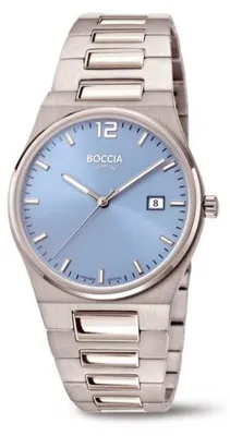 Produktbild von Boccia Damen Armbanduhr Slim 3357-01 Titan babyblau