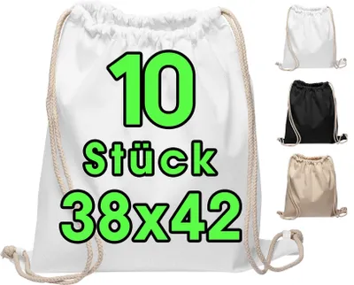 Produktbild von Omgoods – Set mit 10 Baumwollbeuteln, 38 x 42 cm