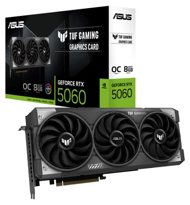 Produktbild von ASUS TUF Gaming GeForce RTX 5060 OC Edition 8GB GDDR7 Gaming Grafikkarte