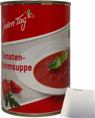 Produktbild von Jeden Tag Tomatenrahm-Suppe (400ml Dose) + usy Block