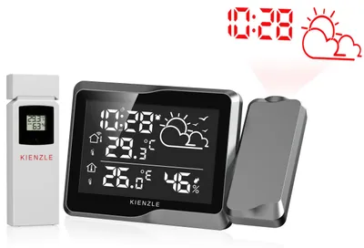 Productafbeelding van KIENZLE Funk DCF weerstation met wandprojectie