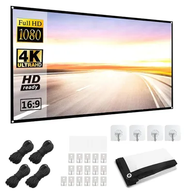 Image de Solidchoice - Écran de projection double face de 152 cm (60 pouces) pour une utilisation à la maison et en extérieur