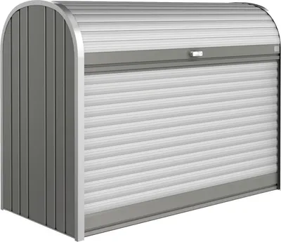 Produktbild von Biohort Rolladenbox StoreMax Mülltonnenbox Fahrradbox 160 - (163x78x120cm) quarzgrau-metallic