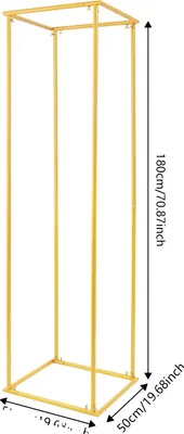 Zdjęcie produktu dla Półka na kwiaty, 180 cm wysokości, wolnostojąca, złota, L