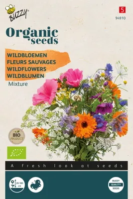 Obrázek produktu pro Buzzy Organic Wildflower Mix - organická semena - cca 2 gr | Buzzy_94910