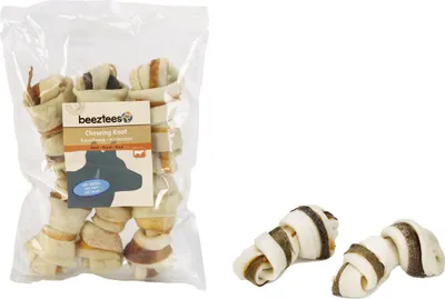 Produktbild von Beeztees Hundesnack Kaurolle Rind mit Lachs, Maße: 8 cm / Gewicht: 25-30 g