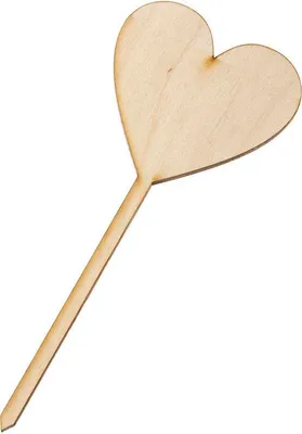Image de Décor de cœur en bois sur pic