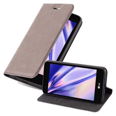 Produktbild von Cadorabo Hülle für LG K4 2017 Schutz Hülle in Braun Handyhülle Etui Case Cover Magnetverschluss