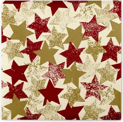 Produktbild von Airlaid Serviette Levi, 40 x 40 cm, 50 Stück - Mank - Weihnachten Weihnachtssterne