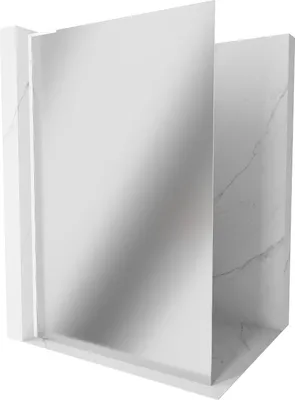 Obrázok produktu pre Mexen Kioto L Sprchová zástena 80 x 200 cm, zrkadlo, biela - 800-080-103-20-50