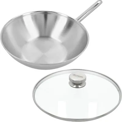 Zdjęcie produktu dla Wok Demeyere Apollo 7 z pokrywką szklaną – Ø 30 cm
