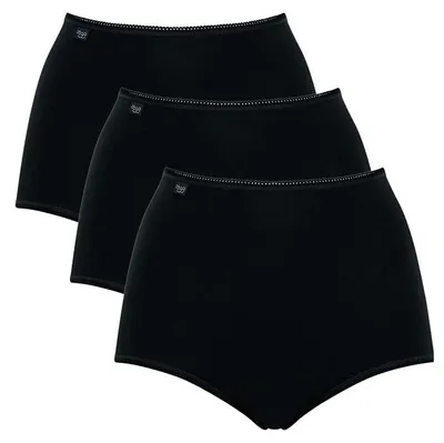 Produktbild von Sloggi Maxi-Slip Baumwolle schwarz 3er Pack Gr. 42